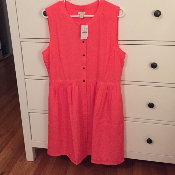 Jcrew NWT pink shirt dress sleeveless LAST CHANCE!