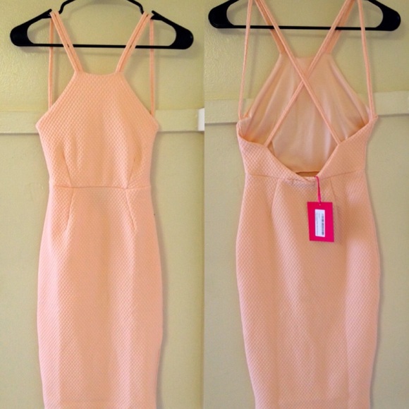 Nude Strappy Midi Dress - Picture 2 of 4