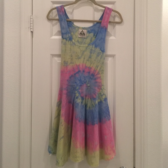 🚫SOLD🚫UNIF Tie Dye Festival Skater Dress