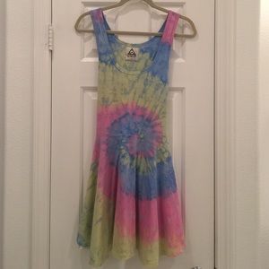 🚫SOLD🚫UNIF Tie Dye Festival Skater Dress