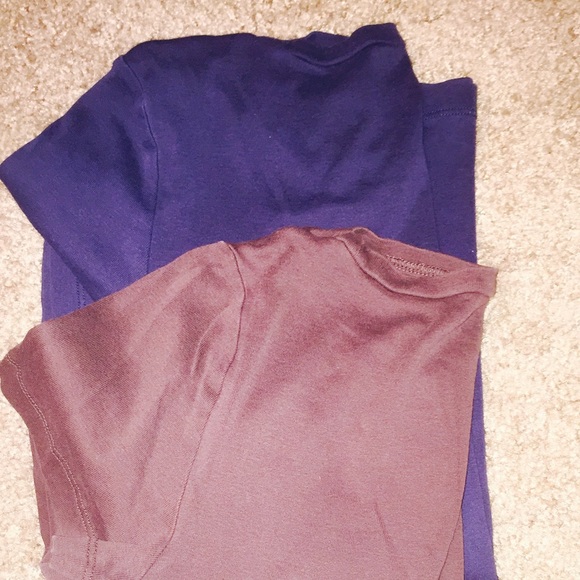 J Crew - TWO : Crew Neck Fitted Tees, Brown & Navy