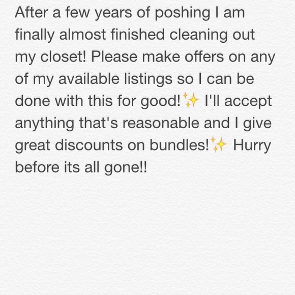 Closet clear out sale!!