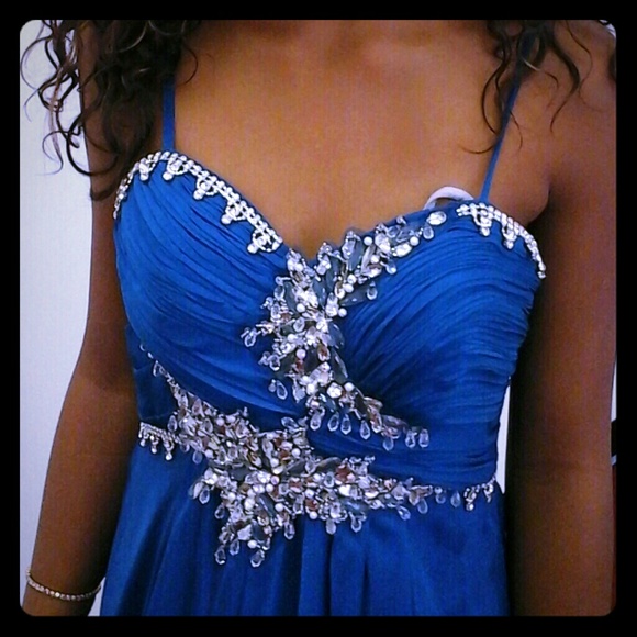 Spaghetti strap gown