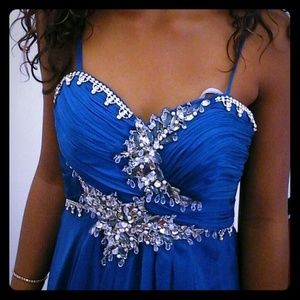 Spaghetti strap gown