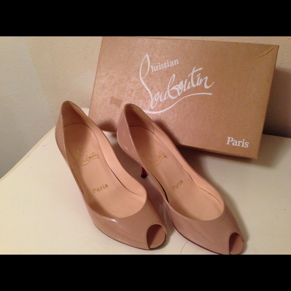 Christian Louboutin nude heels -beige Authentic!!