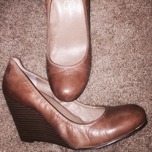 Jessica Simpson - Wedge Brown Leather Shoe