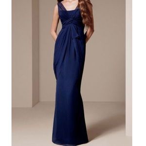Vera Wang Navy chiffon gown