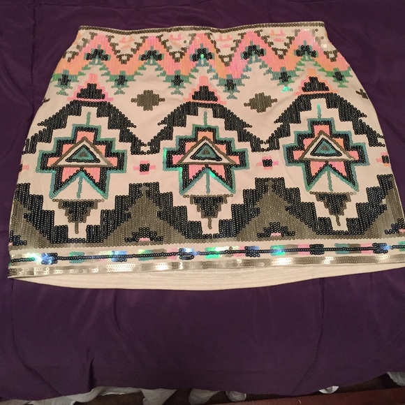 Express sequin skirt