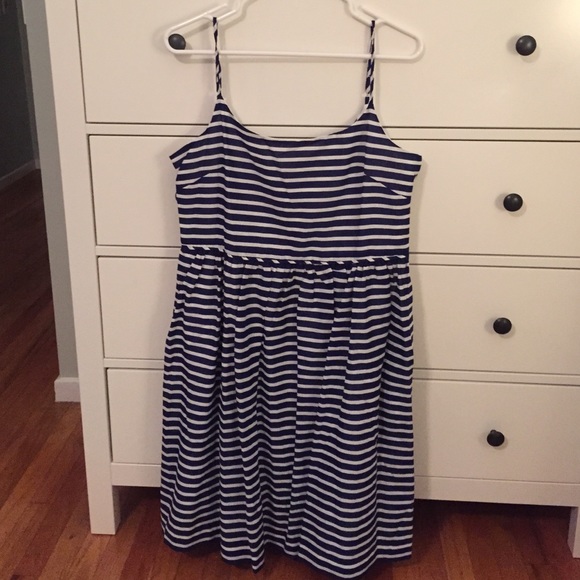 Jcrew strappy navy striped dress NWT LAST CHANCE!