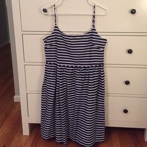 Jcrew strappy navy striped dress NWT LAST CHANCE!