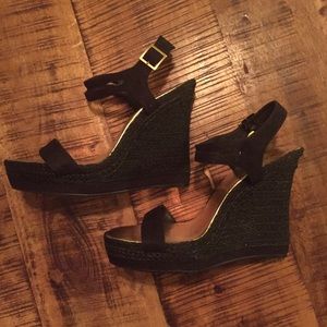 Black Espadrille Wedges - Never Been Worn