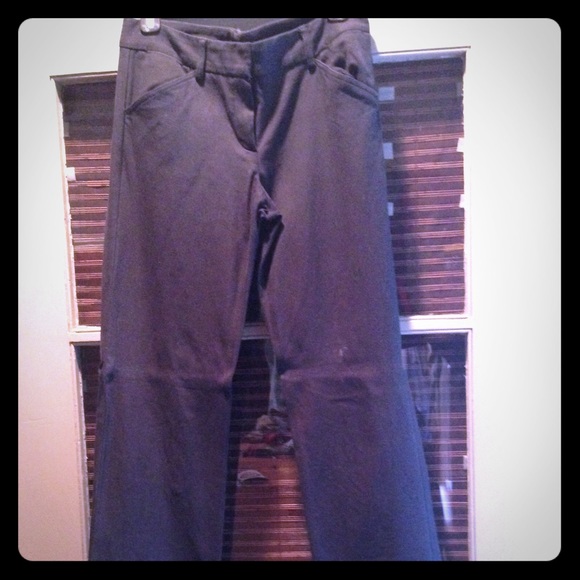 Theory black cotton twill pants