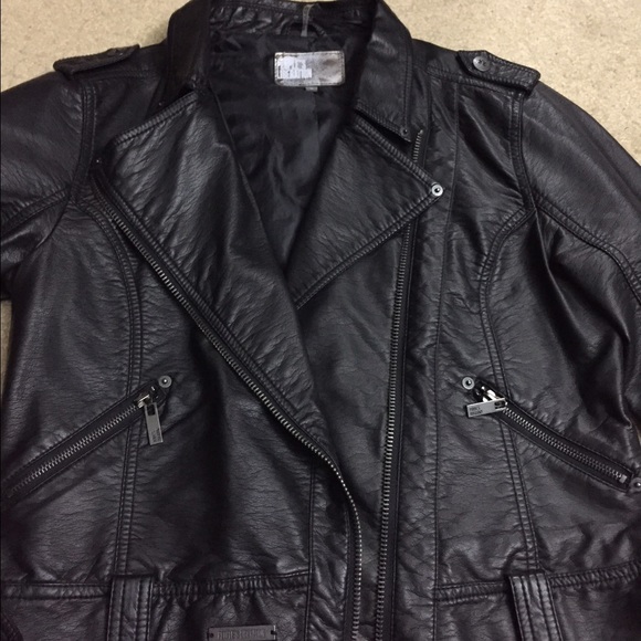 Black Faux leather jacket !!
