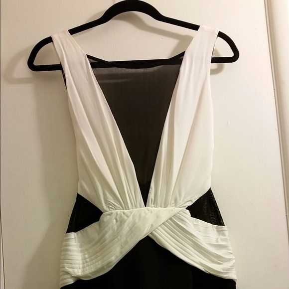 A black and white Bebe dress