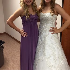 Purple bridesmaid dress worn once !