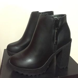 Black Lugsole Booties Size 7.5