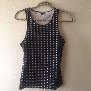 Black tank with cut outs