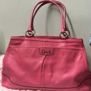 Authentic pink leather COACH purse