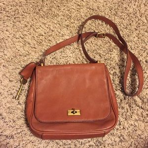 Brown leather fossil crossbody