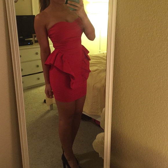 Red cocktail dress