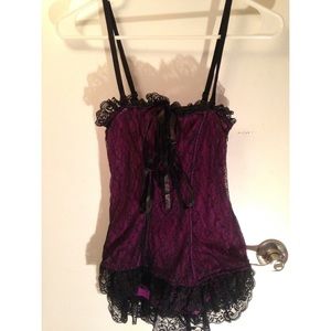 Lace corset lingerie top