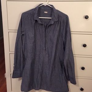 Jcrew chambray tunic with pockets PRICE DROP!