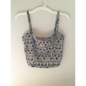 black and white crop top