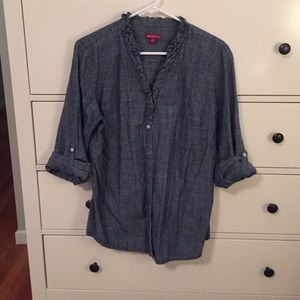 Merona chambray tunic large LAST CHANCE!