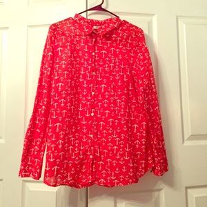 Old Navy Button-Down Anchor Top