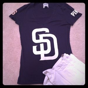 PINK Padres v-neck T-Shirt