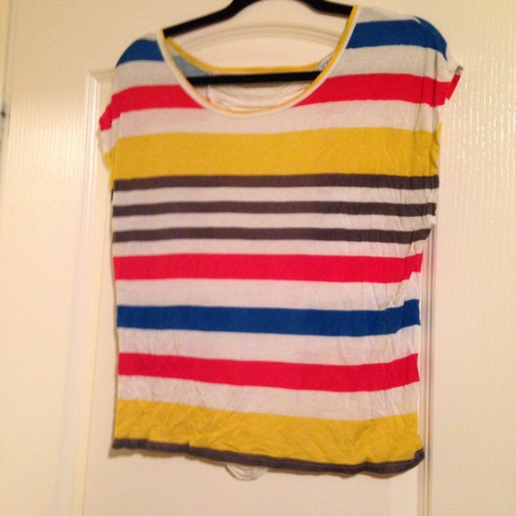 Multi colored striped dangle top - Picture 2 of 4