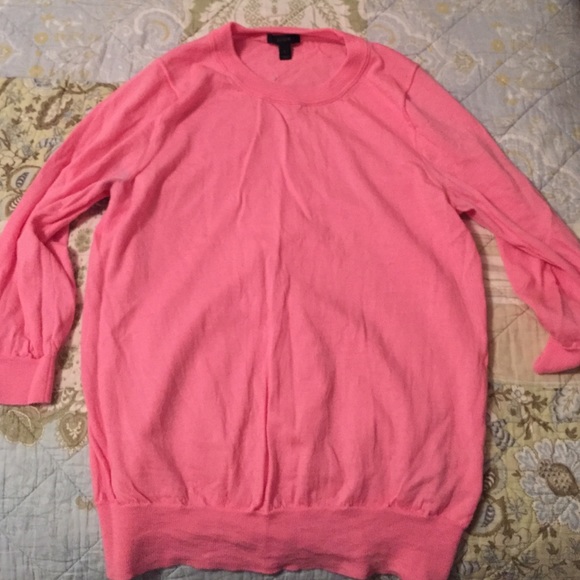Jcrew pink crew neck sweater NEW