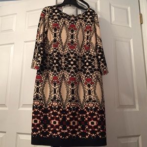 Julian Taylor 3/4 Sleeve Sheath Dress