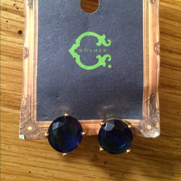 Bright blue earrings