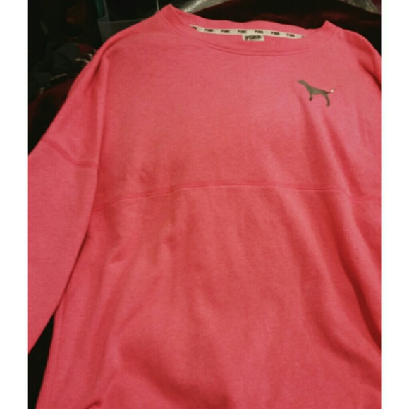 Vs PINK Holographic Varsity Crew