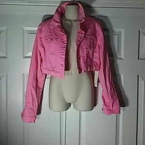 Hot pink jean jacket