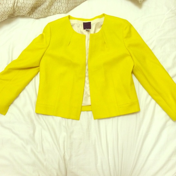 yellow Jcrew blazer