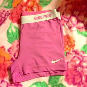 Pink Nike Pro Shorts
