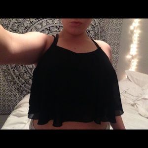 Sheer Chiffon Crop Top