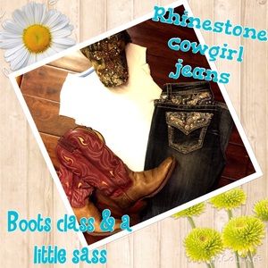 Rhinestone rodeo jeans