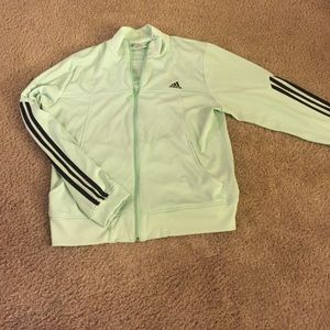 Adidas mint green jacket