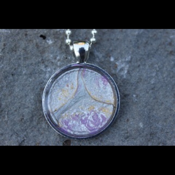 Artistic handmade painted pendant