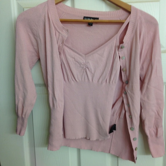 Bebe sweater with matching tank top