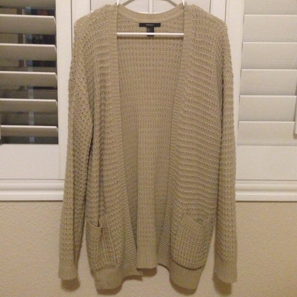 forever 21 khaki color cardigan