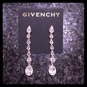 Givenchy teardrop + gemstone drop earrings