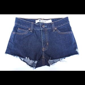 Denim Gold Studded Shorts