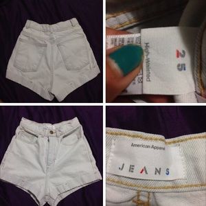 American Apparel High Waisted Shorts