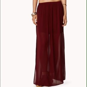forever 21 chiffon maxi skirt NWOT