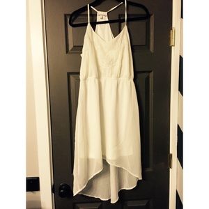 White Charlotte Russe hi-low dress Medium