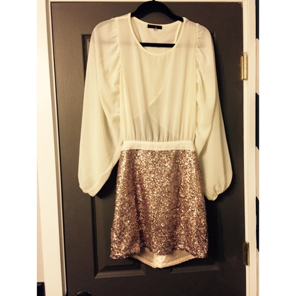 Sequin open back dress Medium